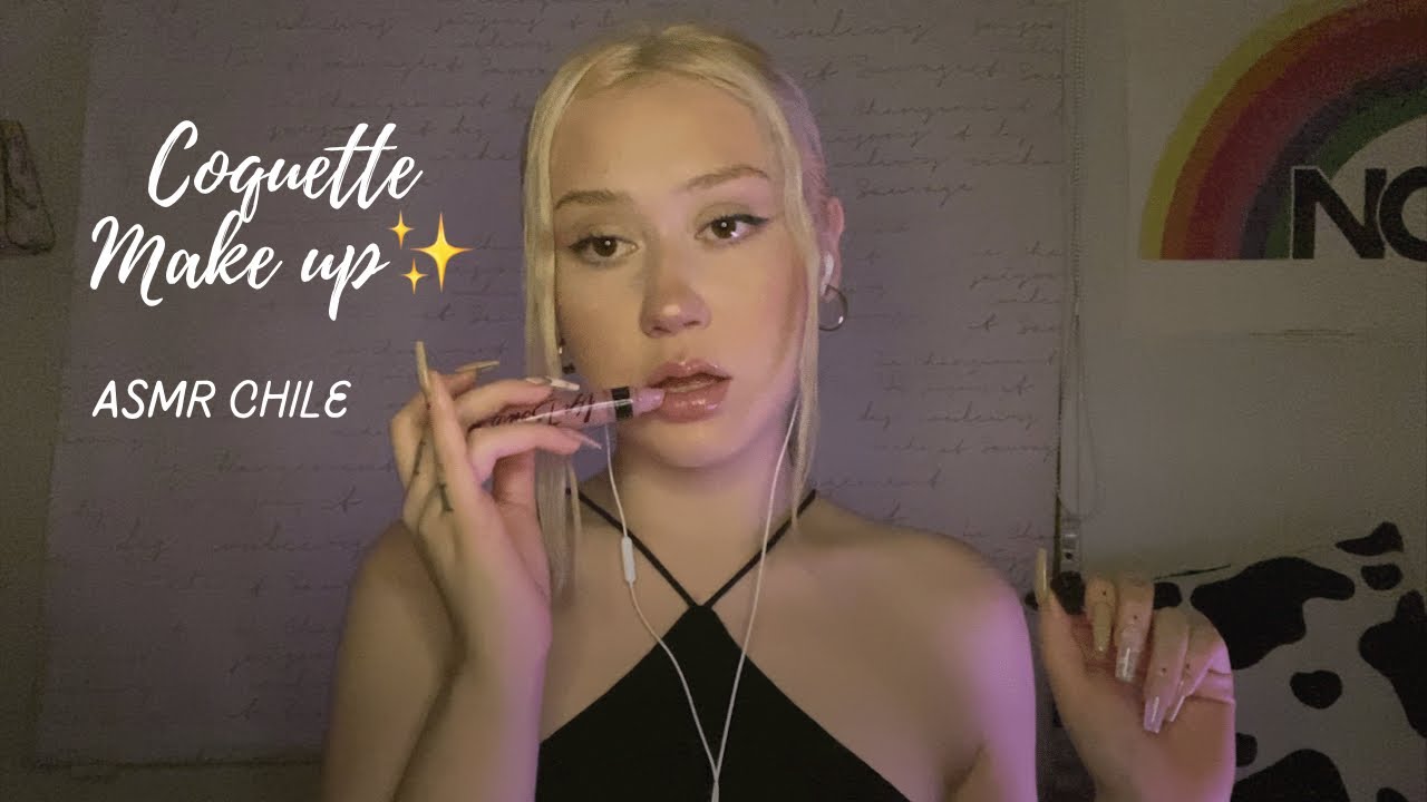 TUTORIAL MAQUILLAJE COQUETTE AESTHETIC🤍 ASMR CHILE