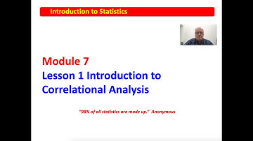 Module 7 Lesson 1 Introduction to Correlational Analysis