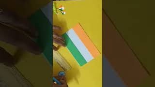 India flag making at home #independenceday #indiaflag #independencedaycraft #trending #shorts