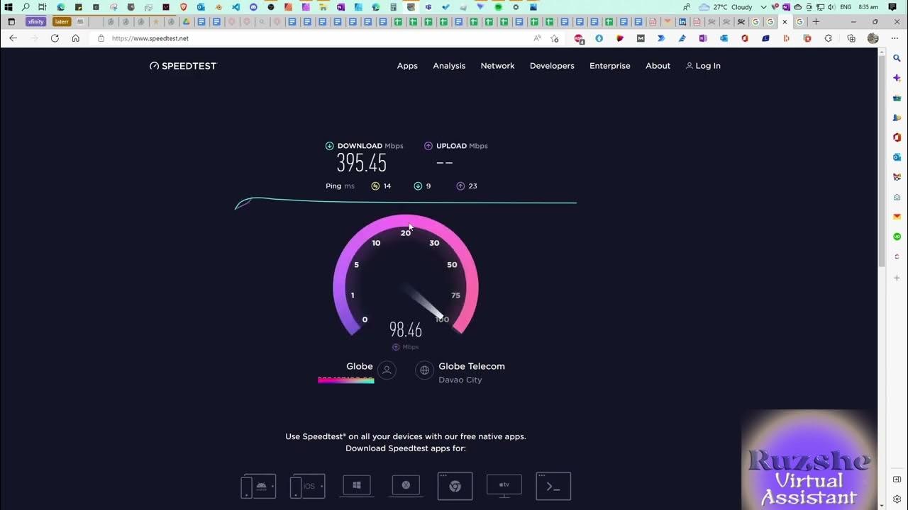Globe Fibre Latest Speed Test Result YouTube