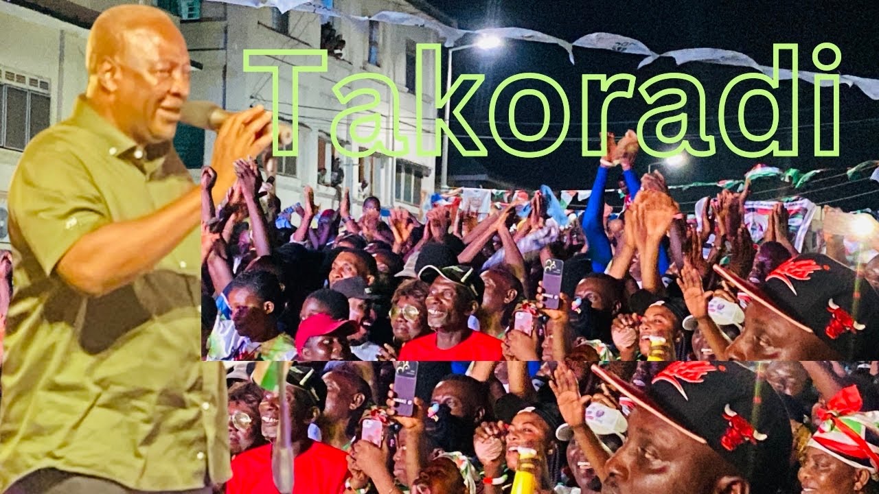 John Mahama Heats Takoradi With Heartwarming Campaign Arrival And Apologizes For Delaying