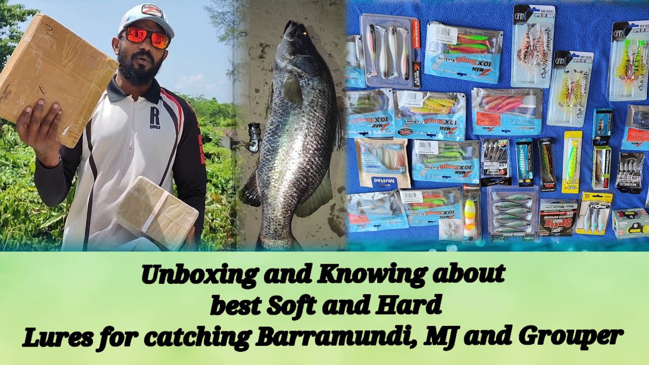 Unboxing and Knowing about best Soft and Hard Lures for catching Barramundi, MJ etc Episode 1