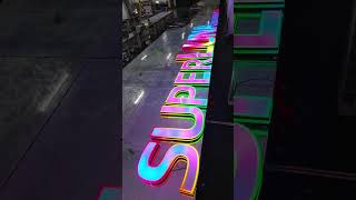 Dynamic RGB 3D letters,full futuristic vibe #ledsign #sign #signboard