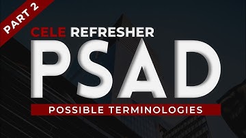 CE Board Exam Refresher: PSAD (Possible Terminologies) | Part 2