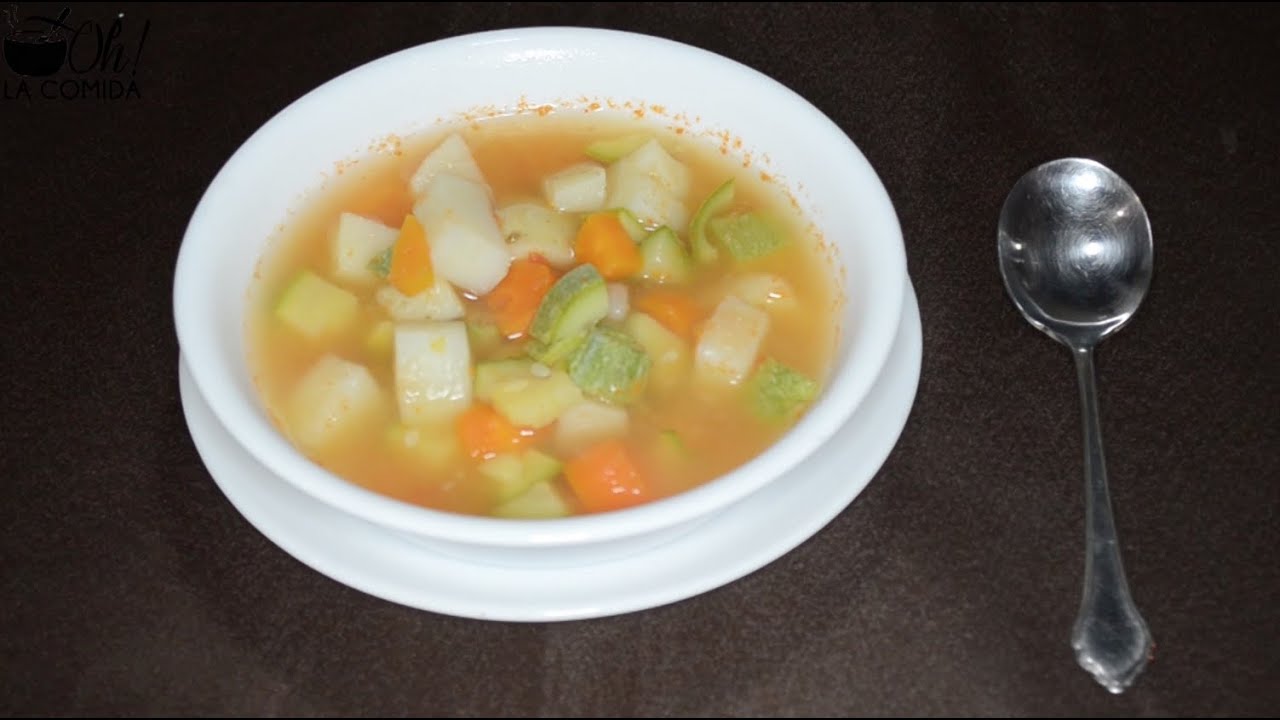 CALDO DE VERDURAS // VEGGIE SOUP // OhLaComida - YouTube