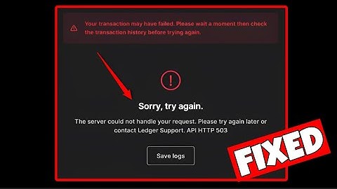 How To Fix API HTTP 503 Error With CARDANO In Ledger Live
