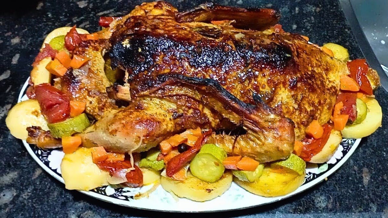 بط مشوي في الفرن بالخضار | طريقة تظبيط البط من غير زفارة ولا نشفان 🦆🔥