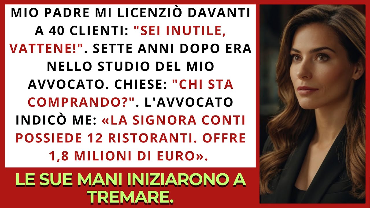 Licenziata da mio padre: 7 anni dopo compro il suo ristorante per 1,8 milioni