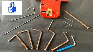 (57) Lock picking for Beginners - Make a tension tool from 2 nails and pick open Mortice Lever Lock