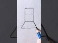 How to draw a chair with H #shorts #shortvideo #short #shortsfeed #youtubeshorts #viral #trending