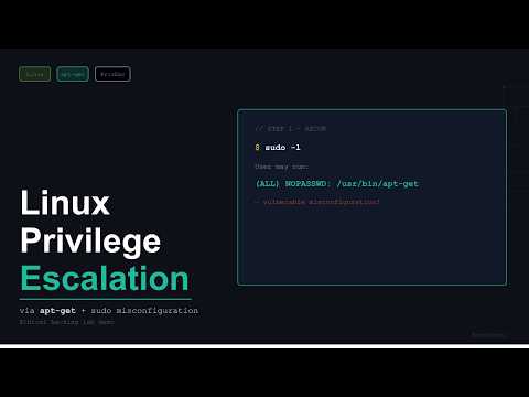 Linux Privilege Escalation via apt-get — sudo Misconfiguration | RootLevel