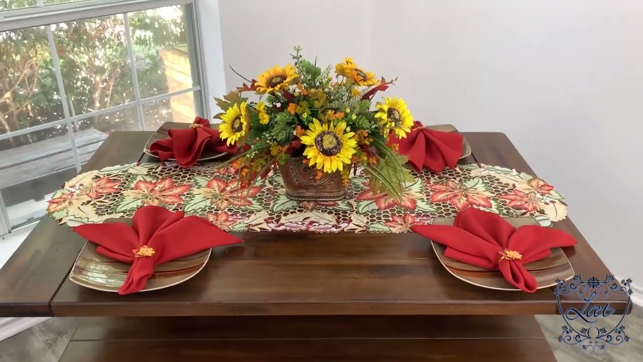 Fall and Autumn Cutwork 16 x 54 Runner