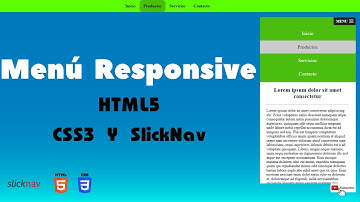 Menú Responsive con Html5 Css3 y SlickNav Rápido y Fácil