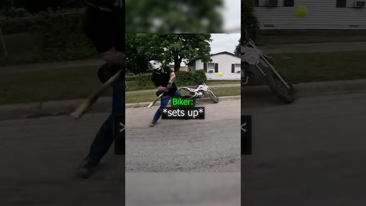 Biker Hits with Bat !😱