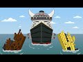MEGA TITANIC BLACK AGAINST SEA MONSTERS 🚢⚓️ Ship Animation