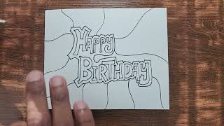 Birthday Card - Make a Blast  - Easy Zentangle