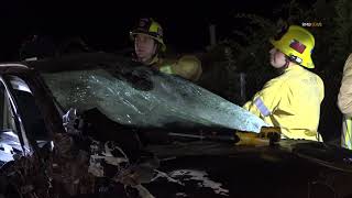 Man Trapped in His Vehicle is Rescued Following Crash in Thousand Oaks