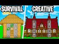 CASA CREATIVA (Cheat) vs CASA SURVIVAL - Minecraft ITA