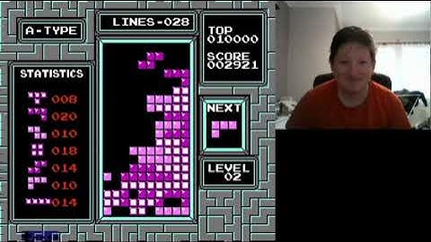 NES Tetris no rotation level 0 start 63 lines [Former World Record]