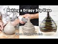 Making a Drippy Slip Narrow Neck Vase - Full Process