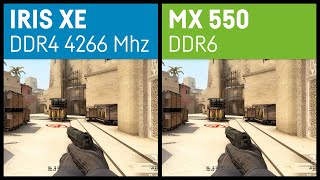 Iris XE (4200Mhz DDR4) vs MX550 DDR6 // Laptop