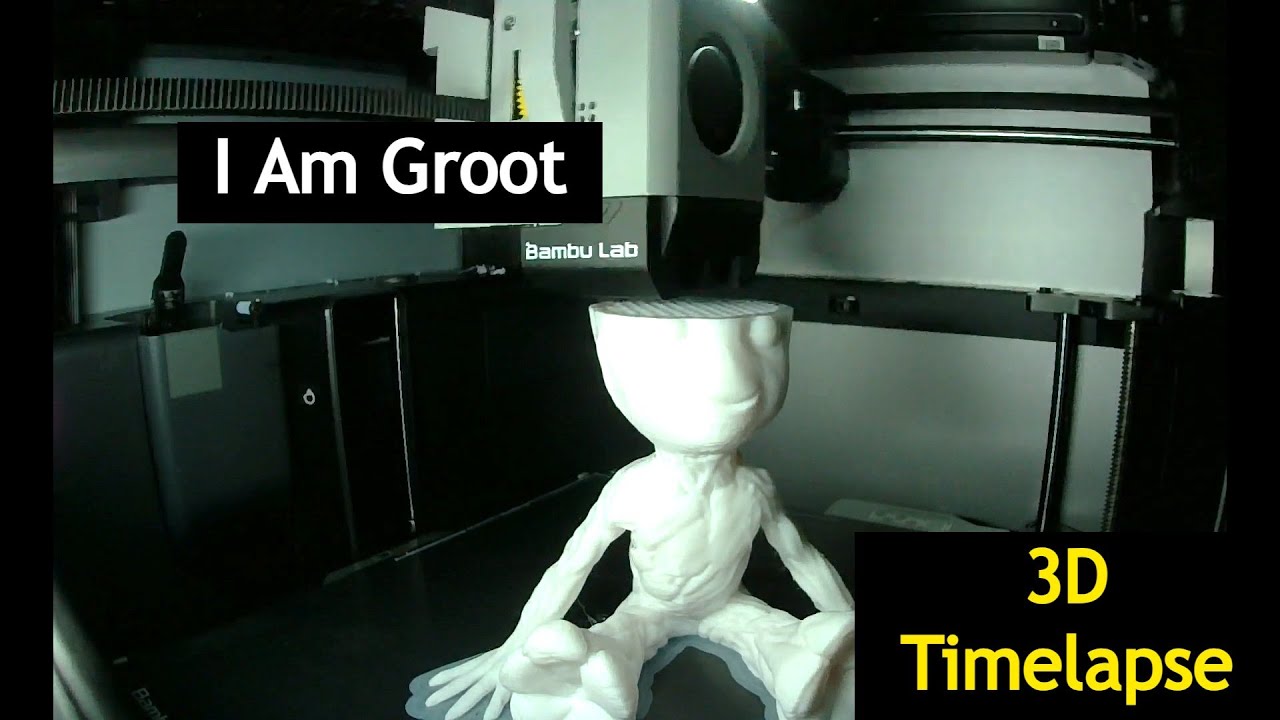 Mind-Blowing Groot Timelapse: Watch 3D Printing Unfold! - YouTube