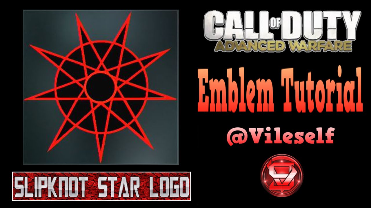 advanced warfare emblem tutorial slipknot star logo youtube