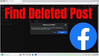 How To Find Facebook Deleted Post [2026]