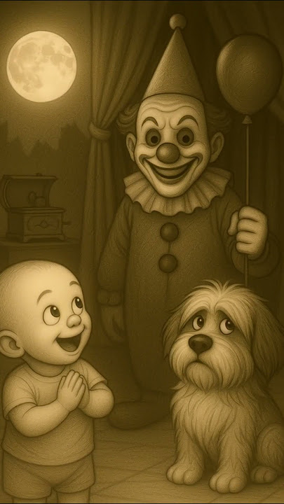 The Clown’s Show 🎭💀 Sepia Horror Short | Baby & Dog Series | saree sap