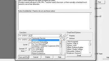 RenWeb Tardy Consequence