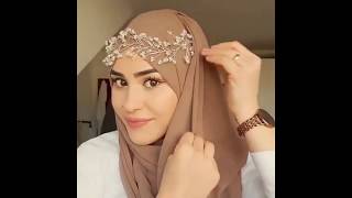как завязать платок,хиджаб, с украшением, очень просто и красиво