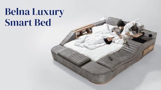 Belna Luxury Smart Bed With Chaise Lounger Chair and Bluetooth Speakers