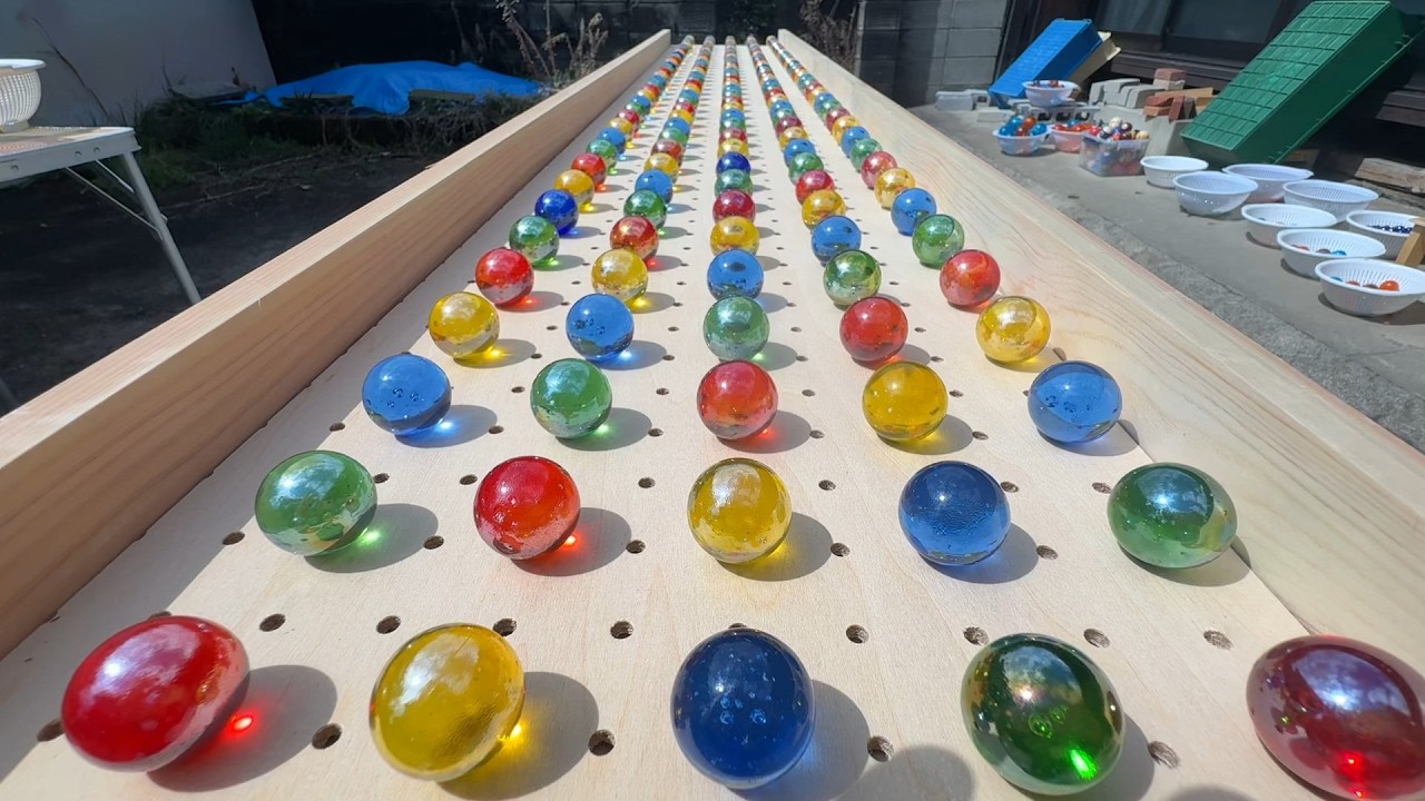 マーブルラン252 marble run 晴れの日スロープコース 坂道玉 輝く太陽編