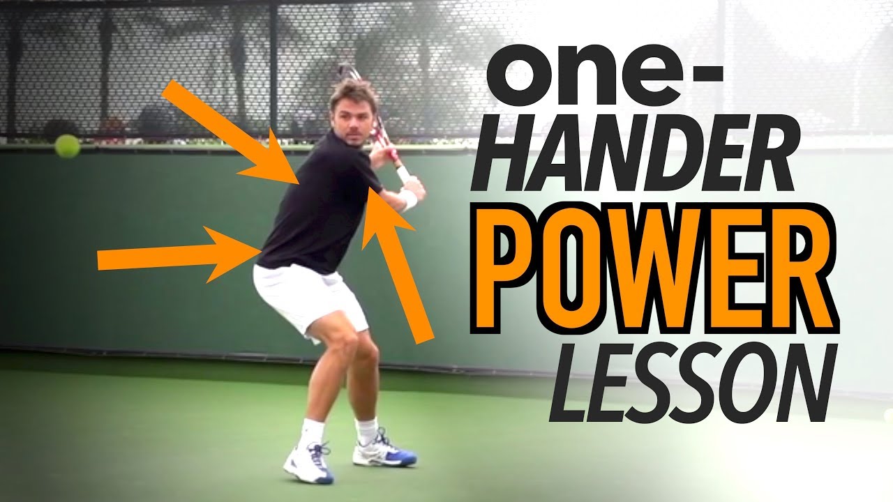 OneHanded Backhand POWER tennis lesson YouTube