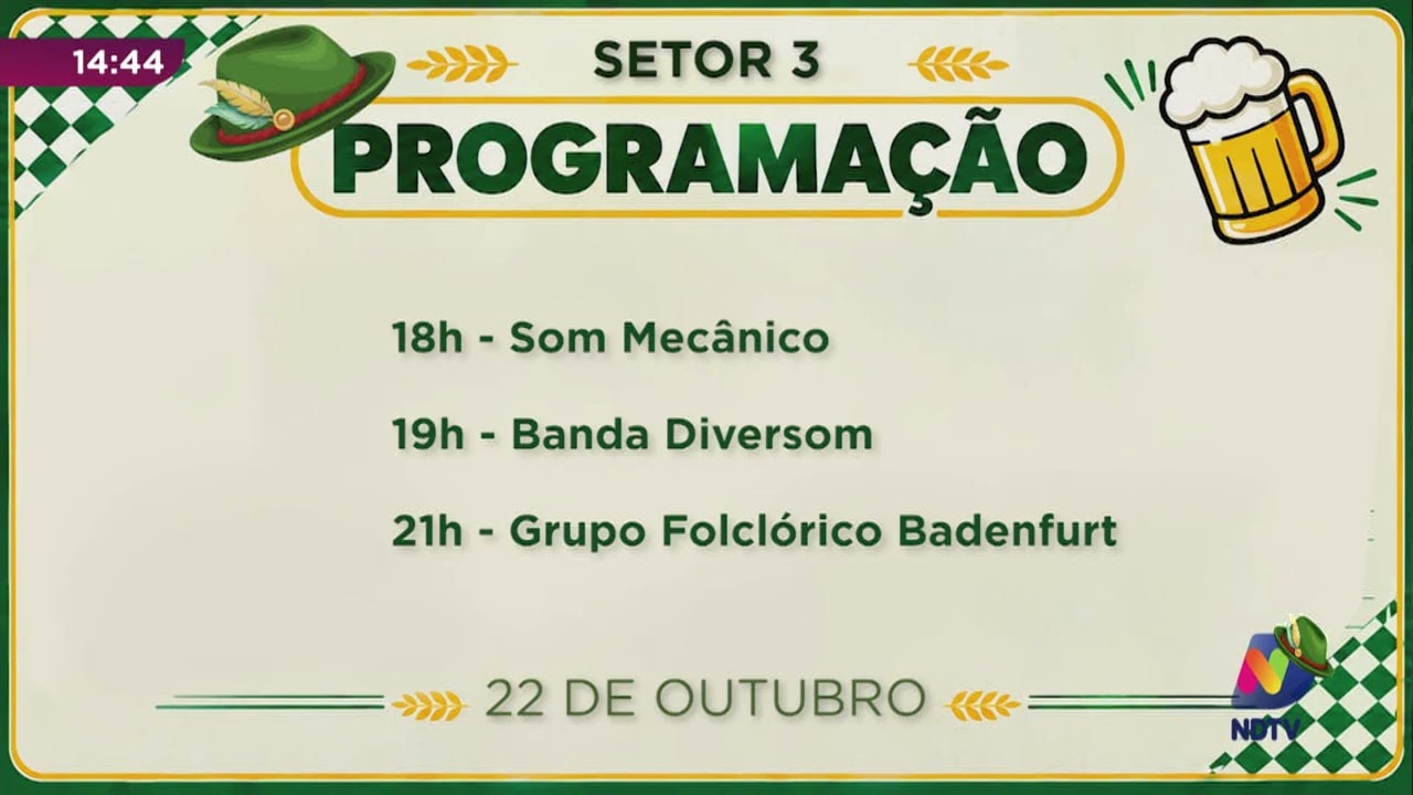 Confira a programação desta quinta-feira da Oktoberfest Blumenau