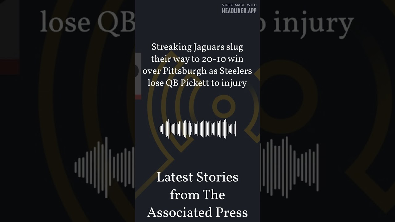 Streaking Jaguars slug their way to 20-10 win over Pittsburgh as ...