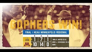 Highlights: Gopher Baseball Routs Canisius 10-1 in NCAA Regional Opener