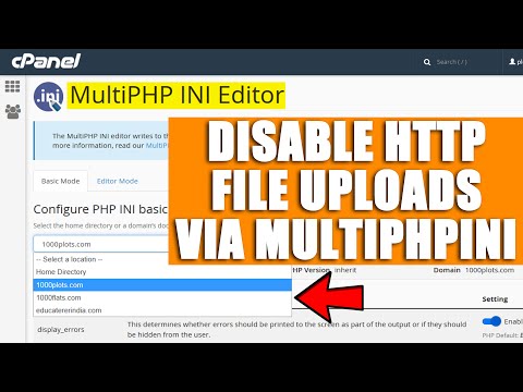 [🔴LIVE] How to disable HTTP file uploads via MultiPHP INI Editor?
