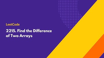 Find the Difference of Two Arrays - LeetCode 2215 - Java Solution