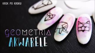 Geometria i akwarele na paznokciach! Zobacz jak to zrobić! screenshot 1
