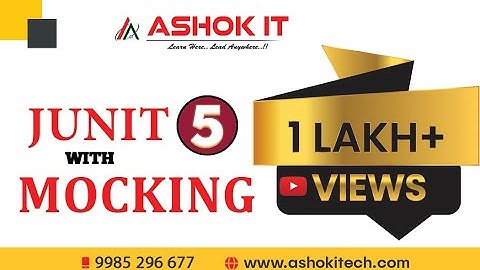 JUnit 5 with Mocking Workshop | Online Training | Ashok IT