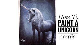 How To Paint a UNICORN 🦄 acrylic tutorial