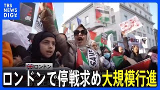 ロンドンで「停戦」求め大規模行進　“休戦記念日”のデモ決行に極右団体らが過激化　100人以上を逮捕｜TBS NEWS DIG