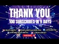 Thank you  for your support to reach 100 subscribers 100 100subscribers  thankyou keepsupporting