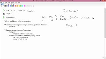 Intermediate Microeconomics: The Production Function and its Shortcomings