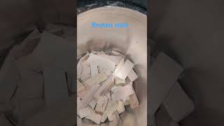 broken slate pieces #youtubeshorts #addictive #crunchasmr