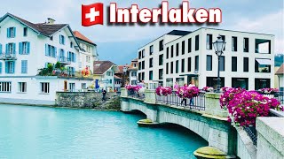 Interlaken , Switzerland 4K | A Scenic Swiss Town between two Lakes ! Swiss View 2021