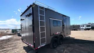 8.5x18 Colorado Off Road Toy Hauler complete with full bath and 15 foot garage space!
