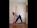 Triangle Pose with a block #trianglepose #trikonasana #yogaprogress