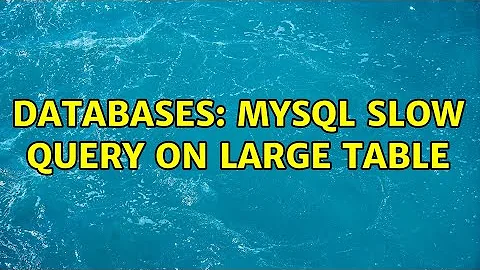 Databases: Mysql slow query on large table